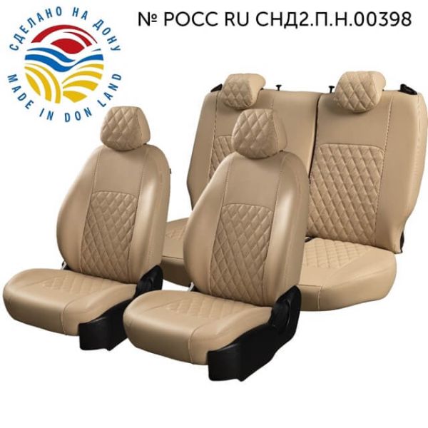 Чехлы Экокожа Турин Ромб на Daewoo Espero 1993-1999 Чехлы Экокожа Турин Ромб на Daewoo Espero 1993-1999